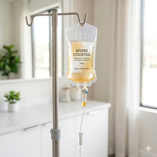 Myers Cocktail IV drip bag at Jolie Visage in Murrells Inlet